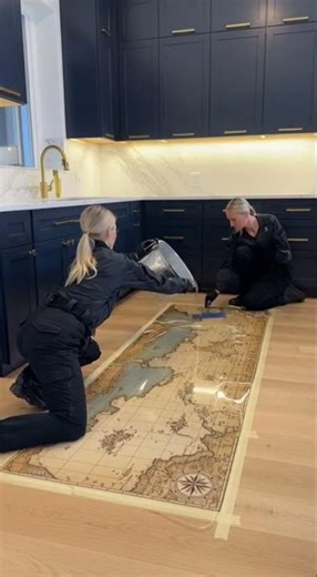 How to Install a Map Runner with Epoxy | Kitchen Flooring Hack