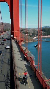 Golden Gate by Bike 🌉🚴 | Touring Into San Francisco #cycling #california #biketouring #shorts #usa