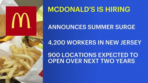 McDonald's launches major hiring push, 4,200 jobs coming to New Jersey