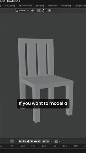 How to model a low poly chair in Blender