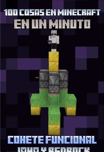 COHETE FUNCIONAL. 🚀🗿 #minecraft #MinecraftBuilds #minecraftjava #minecraftbedrock #parati