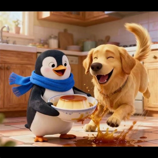 Pippin’s Leche Flan Fumble 🍮🐧 | Pixar-Style Penguin & Dog’s Sweetest Kitchen Fail!