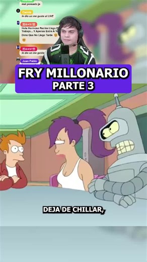 Deja de chillar, montón de carne. Jajaja, ese Bender 😂🤖 #Futurama #FryMillonario #Parte3 #ClipsDeSeries #HumorAnimado