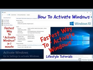 Fastest Way To 'Activate Windows' in 1 minute