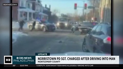 Norristown, Pennsylvania police sergeant charged after striking naked man with patrol car, DA says