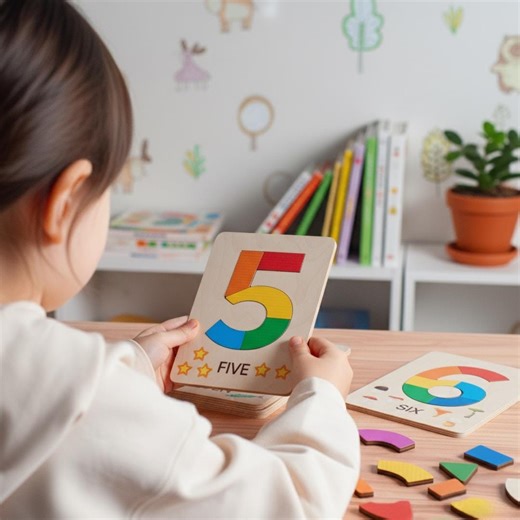 Wooden Number Puzzle for Kids: Educational Counting Toy for Preschool Math Skills - Etsy