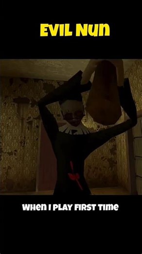 WHEN I PLAY EVIL NUN (First time)#virqlshorts