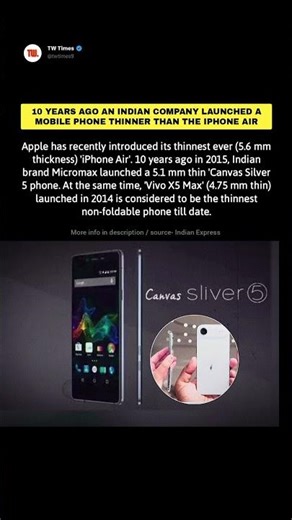 Before iPhone Air: Indian Brand Micromax Launched a Thinner Phone 10 Years Ago!
