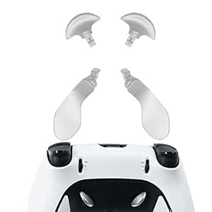 4 Pcs Edge Controller Back Paddles for PS5 DualSense Edge Controller, Paddles Replacement Compatible with PS5 Edge Controller, Metal Paddles for PS5 DualSense Controller (Silver)