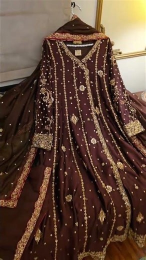 @sakshisindhi Perfect wedding chocolate Brown Angrakha Kshkin Designs Sakshi sindhi wedding dresses
