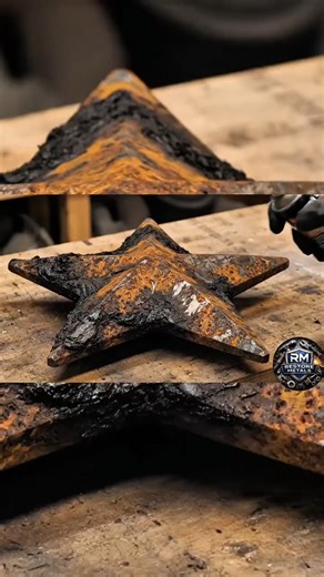Rusty Star Restoration/#restoration #metal #restore #chemistry #rust #shorts
