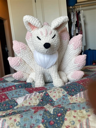 Crochet Nine-Tailed Fox Plush