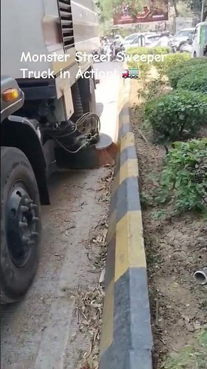 Monster Street Sweeper Truck in Action! 🚛