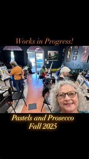 Class#2 lesson was about Simplifying Complex reference photos. These are some of the works in progress. We were taking our time to really think about what is included in the painting and what could be left out. And we toasted our creativity with some Prosecco of course! #joycelynschedlerart #softpastelpainting #pastelinstructor #pastelsandprosecco | Joycelyn Schedler Art | Facebook