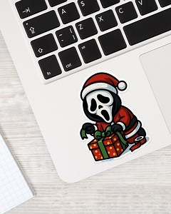 Scream Wrapper Sticker – Funny Horror Christmas Sticker, Creepy Holiday Art, Spooky Gift for Horror Fans - Etsy