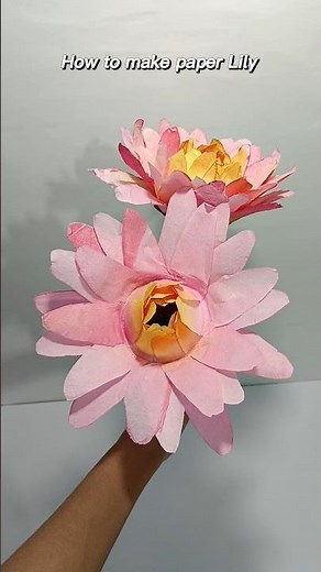 How to Make paper Lily Flower 🌸 l Easy Flower Craft