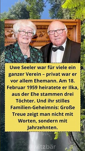 Uwe Seeler: „HSV‑Legende – und zu Hause nur Ilka.“