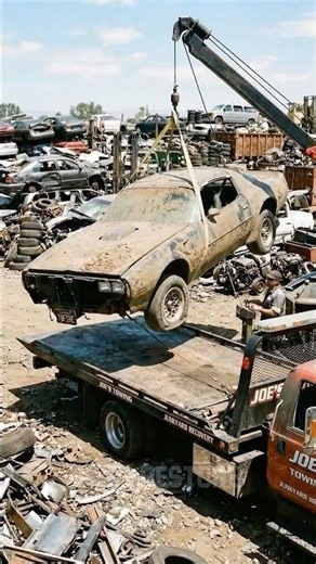 Epic Junkyard Rescue: Black Pontiac Firebird Trans Am Restoration! 🦅🔥