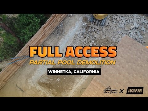 Full Access Partial Pool Demolition in Winnetka, California