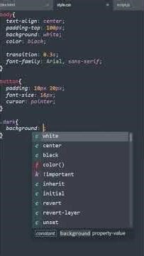 Dark Mode with JavaScript😱| Web Dev Shorts #webdevelopment #css #coding #webdev #programming #shorts