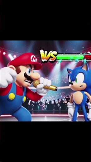MARIO DESTROYS SONIC IN A RAP BATTLE #shorts