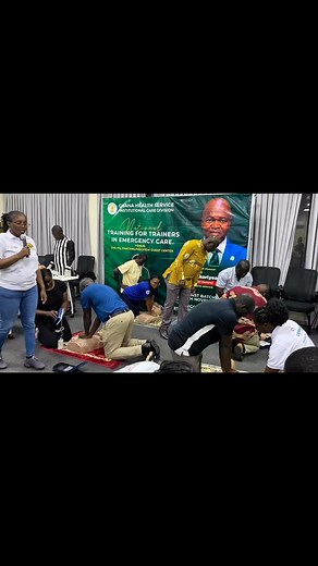 4.7K views · 92 reactions | During the closing ceremony of the Trainer of Trainers workshop on emergency care, participants demonstrated their newly acquired skills in cardiopulmonary resuscitation (CPR) to the Ag. Director-General of the Service, Dr. Samuel Kaba Akoriyea. The demonstration showcased the practical competencies gained through the training, as Dr. Akoriyea keenly supervised the exercise, commending the participants for their dedication. | Ghana Health Service | Facebook