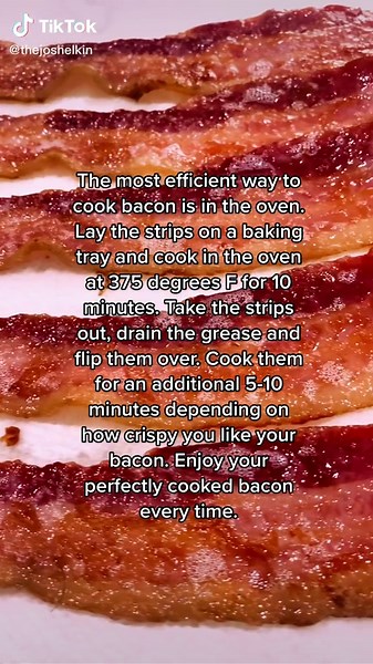 Efficient Oven Bacon Cooking Method at 375 Degrees F