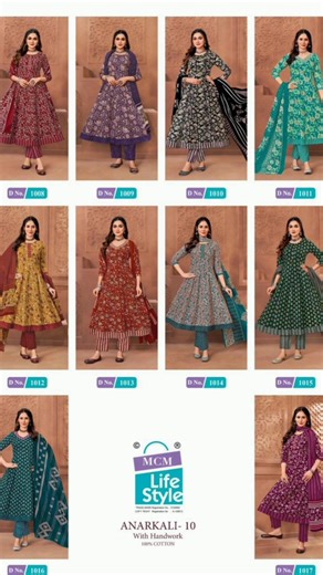 MCM LIFESTYLE ANARKALI VOL 10 COTTON READYMADE KURTIS COLLECTION #mcmlifestyle #kurtis #wholesale