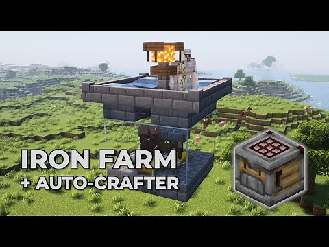 The BEST Small Iron Farm with Auto-Crafter! 250+ Iron/Hour (Minecraft Java 1.21)