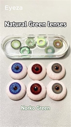 Super natural green lenses 💚 Which one is your favorite? 👁️✨#eyeza #contacts #lenses #coloredcontactlenses #browneyes