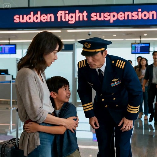 At the boarding gate, the agent put out her hand to block me. “Your ticket has been voided. Your seat is needed for a VIP,” she said flatly. My son burst into tears, clinging to my arm. I didn’t shout. I didn’t plead. I simply unlocked my phone and sent a single message. Five minutes later, a voice echoed through the entire terminal: “Attention… this flight is now halted by direct order of Security Command.” The airport manager rushed over, his face pale. “Ma’am… we’ve made a very serious mistak