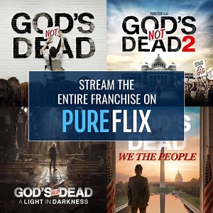 18K views · 9.5K reactions | Watch the epic 'God's Not Dead' movie series on Pure Flix, your home for faith and family streaming AND the only place where you can stream all 4! | Great American Pure Flix | Facebook