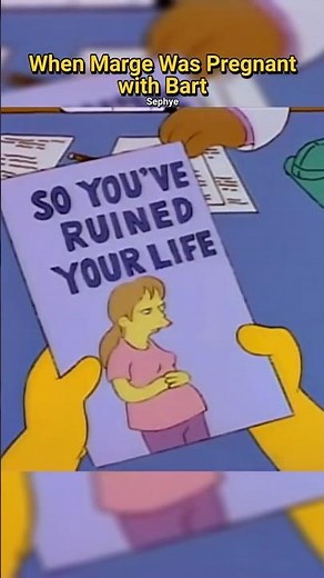 When Marge Was Pregnant with Bart #simpsons #thesimpsons #shorts