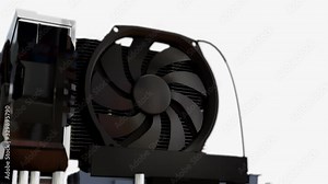 3D visualization of the fan on the processor