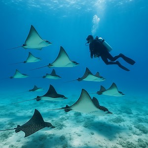 Buceando con las RAYAS ÁGUILA Más Impresionantes del Mundo | 📍Galápagos, COUSIN´S ROCK Las Islas Galápagos son uno de los lugares con mayor biodiversidad del planeta. Si Buceas aquí encontrarás varias especies de tiburones, delfines, lobos marinos e incluso ballenas. Pero en esta expedición fuimos a un punto muy específico: una roca en medio del océano donde se congregan cientos de RAYAS ÁGUILA. Un espectáculo único bajo el agua... | Alpha Expeditions