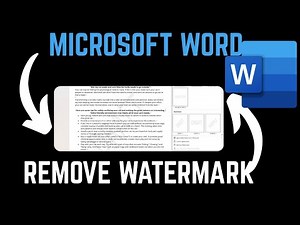 How To Remove Watermark On Word Document