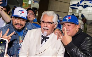 WARMINGTON: Yes, that was Colonel Sanders at the World Series, Game 2