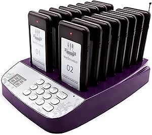 Amazon.com : Retekess T119 Beeper Pager for Restaurant, Order Ready Buzzer, 2 Way Charge, Turn Off Beepers, 10 Coaster Pager for Fast Food Shop, Brewery, Holiday Villages : Office Products