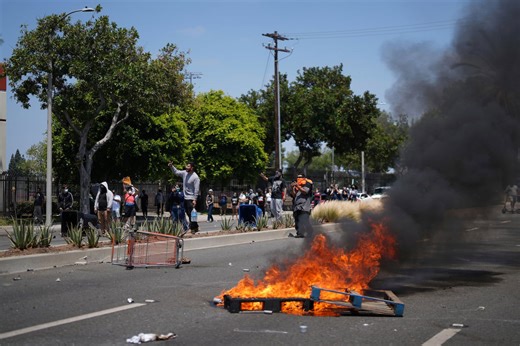 Protesters, law enforcement clash in Los Angeles after ICE raids
