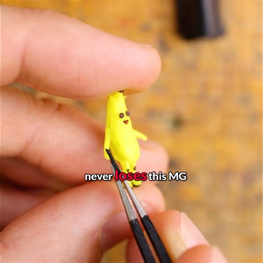 6.8K views · 58 reactions | With this polymer clay project I tested how tiny you can go to create a character. Not too many details, but still so iconic, I love this Fortnite Skin so much!! Hope you enjoy the project :) #fortnite #polymerclay #diy #art #peely | ClayClaim | Facebook