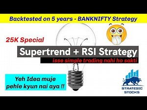 25K Special | 91% CAGR | Bank Nifty Strategy | Supertrend + RSI