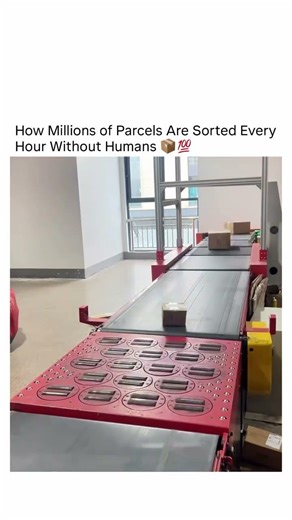 This video explains how modern logistics centers automatically sort thousands of parcels