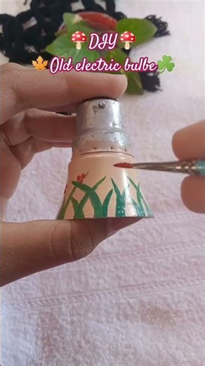 DIY Old Electric Bulbe🍄🍁✨ #artwithronita #diy #craft