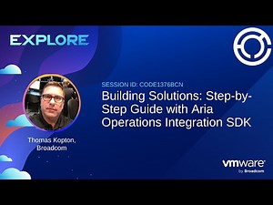 CODE1376BCN - Building Solutions: Step-by-Step Guide with Aria Operations Integration SDK