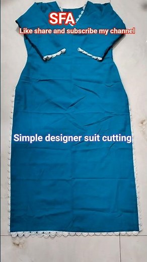 Simple Kurti Design with Lace ✨#shorts #shortsfeed #trending