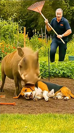 Farmer Fights Off Wild Boar to Save His Dog | Realistic Rescue Short