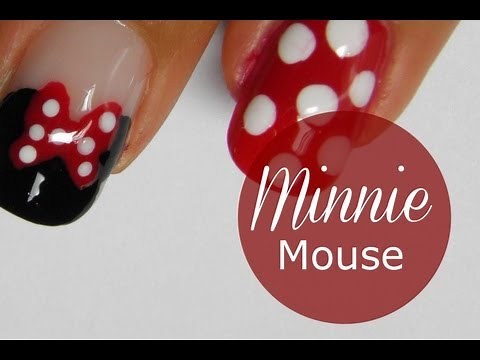 Disney Minnie Mouse nail art tutorial
