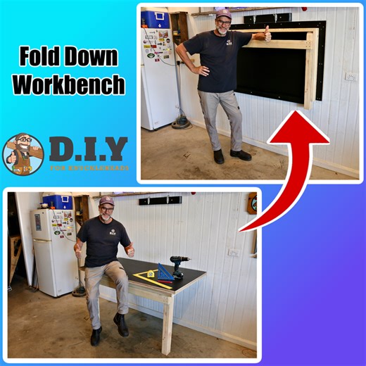 Space-saving fold down DIY workbench - Bunnings Workshop community