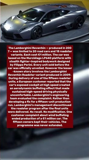 Lamborghini's Rarest Model Was Discontinued After One Year. The Reason Was One Customer Complaint