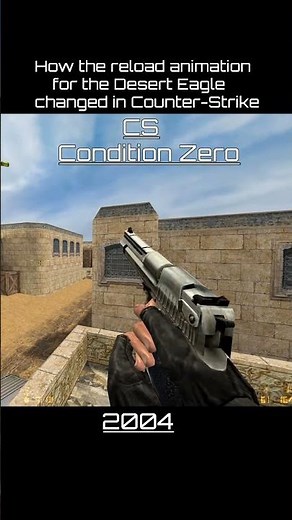 Desert Eagle reload animation in Counter Strike #csgo #cs16 #cssource #csgo #cs2 #retrogaming